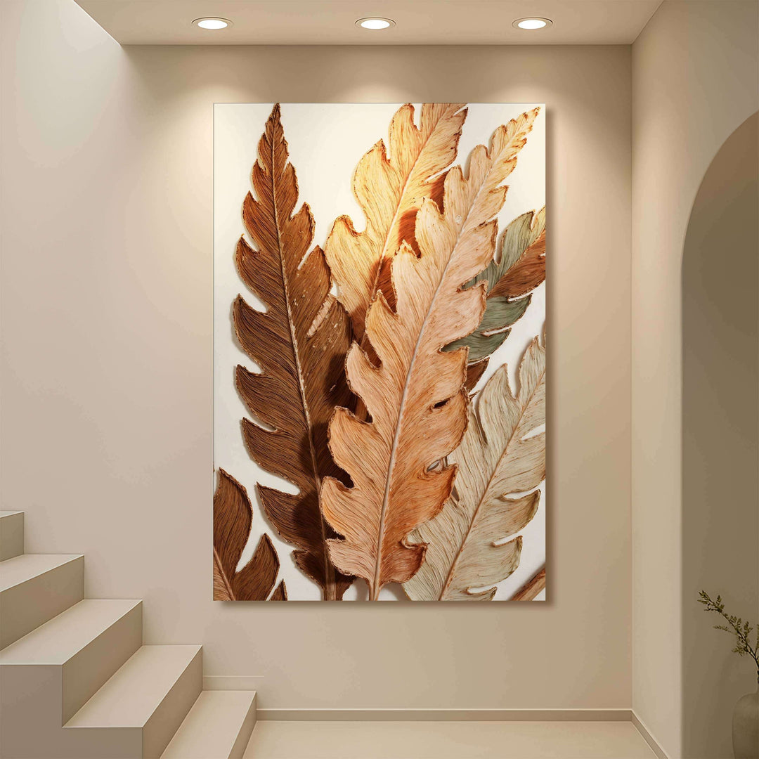 Abstract Autum Leaves Wall Art
