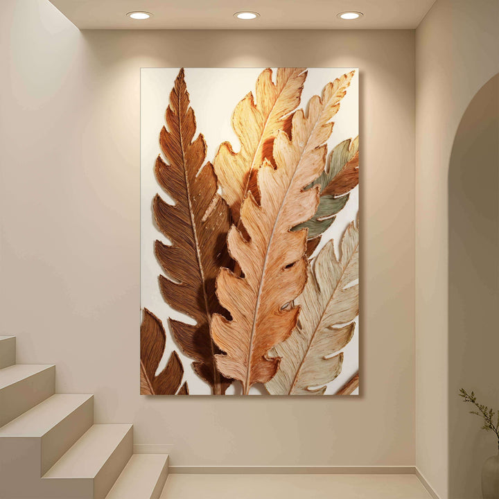 Abstract Autum Leaves Wall Art