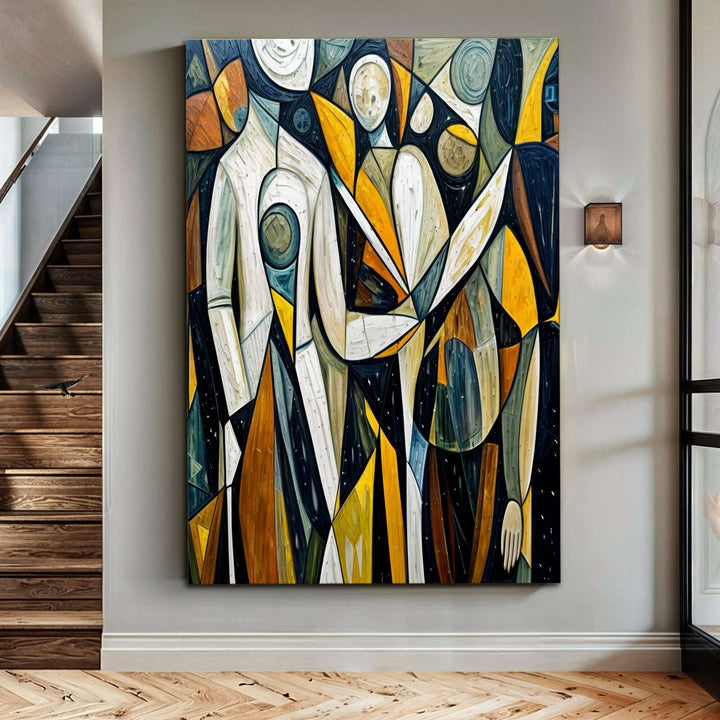 Abstract Human Connection Wall Art