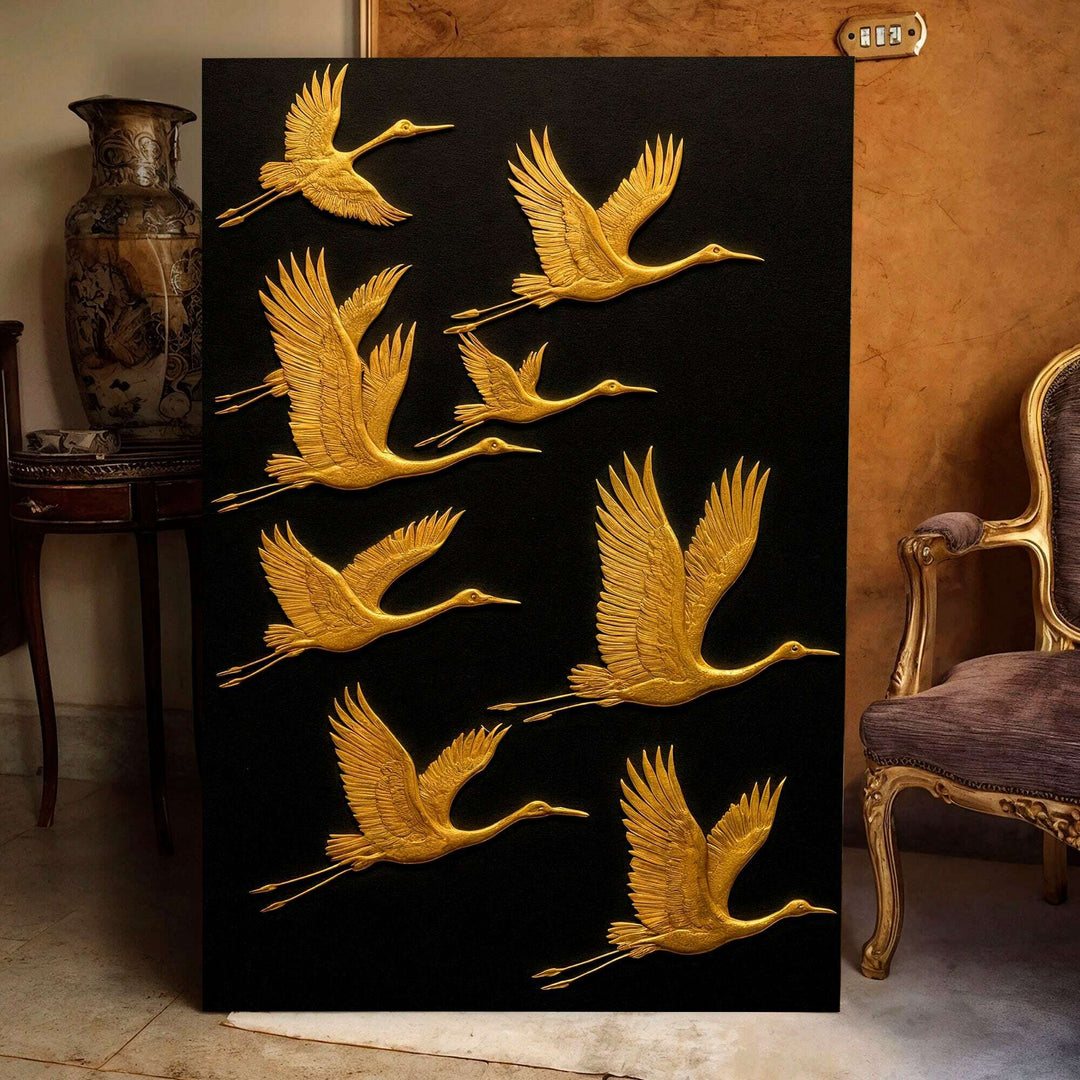 Abstract Sandhill Cranes Wall Art