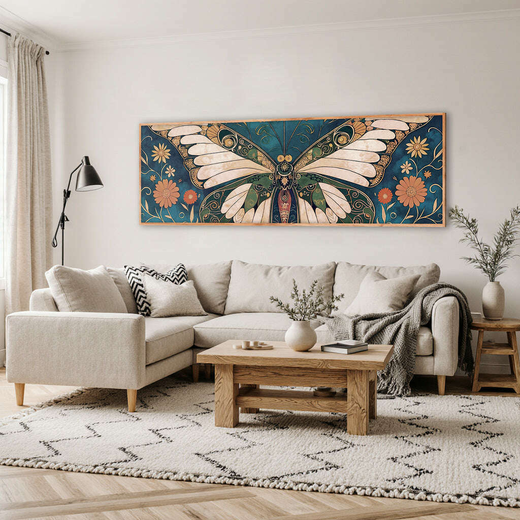 Abstract Vintage Butterfly Wall Art