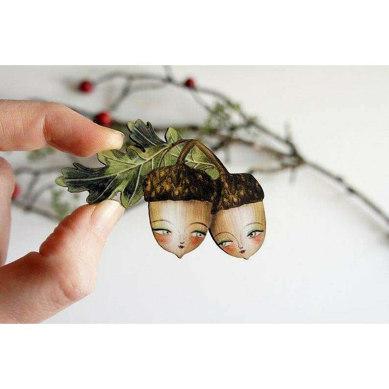 Acorns Brooch by Laliblue - Quirks!