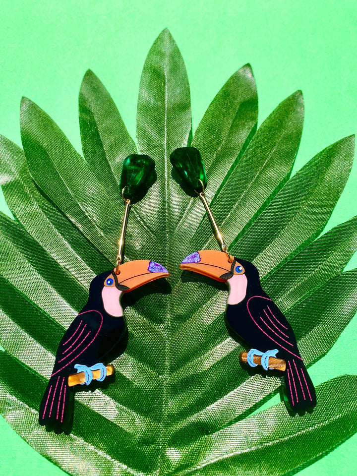 Toucans Acrylic Earrings