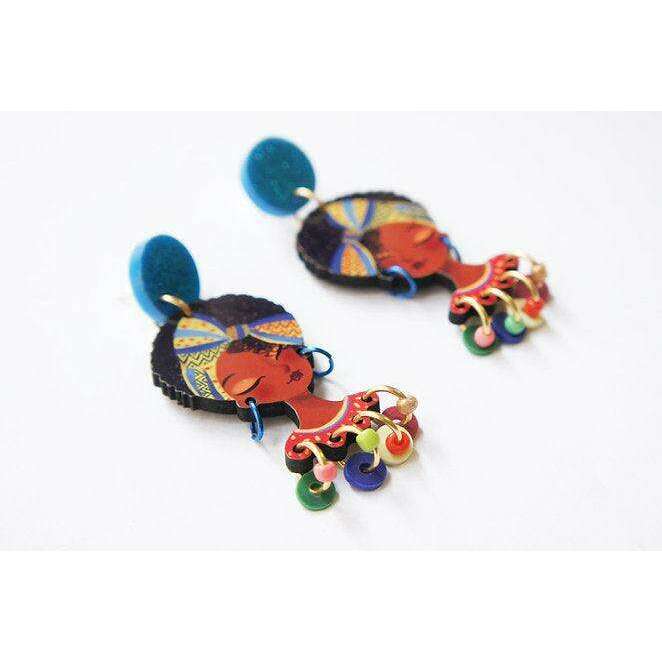 African Girl Earrings by LaliBlue - Quirks!