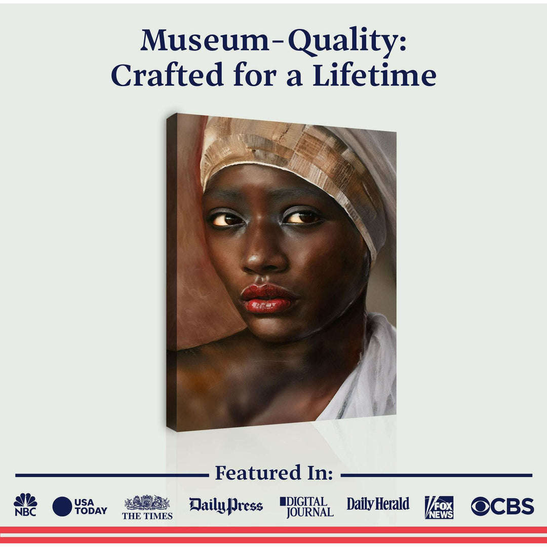 African Woman Painting Wall Art