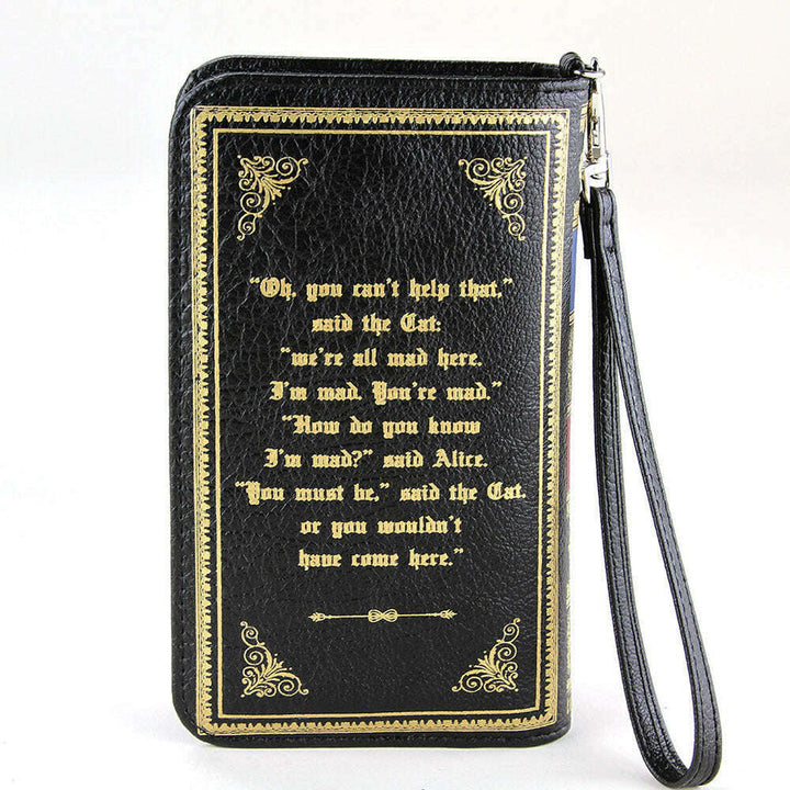 Alice In Wonderland Book Wallet Wristlet