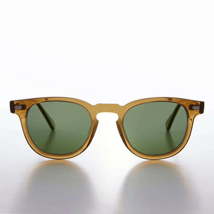 Amber Polarized Square Sunglass - Benson