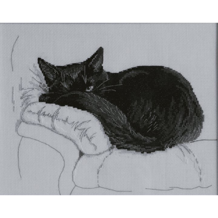Among black cats M668 Counted Cross Stitch Kit