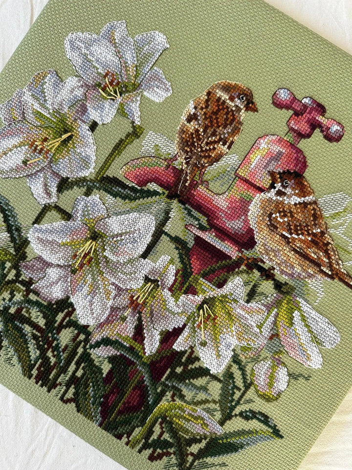 Among the Lilies K-229 Counted Cross-Stitch Kit