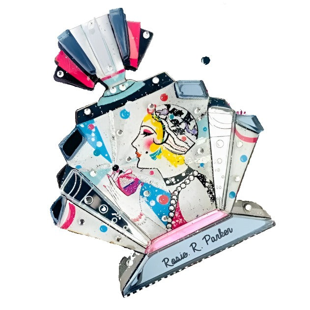 Art Deco Perfume Brooch by Rosie Rose Parker - Quirks!