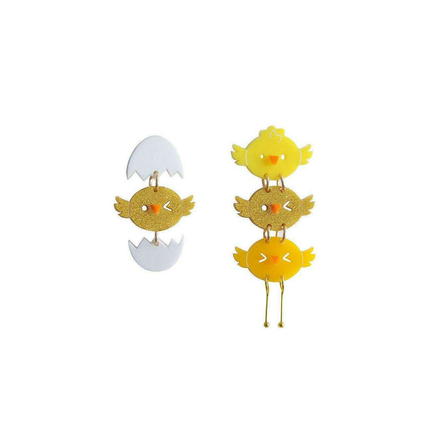 Asymmetrical Chick Earrings by Laliblue - Quirks!