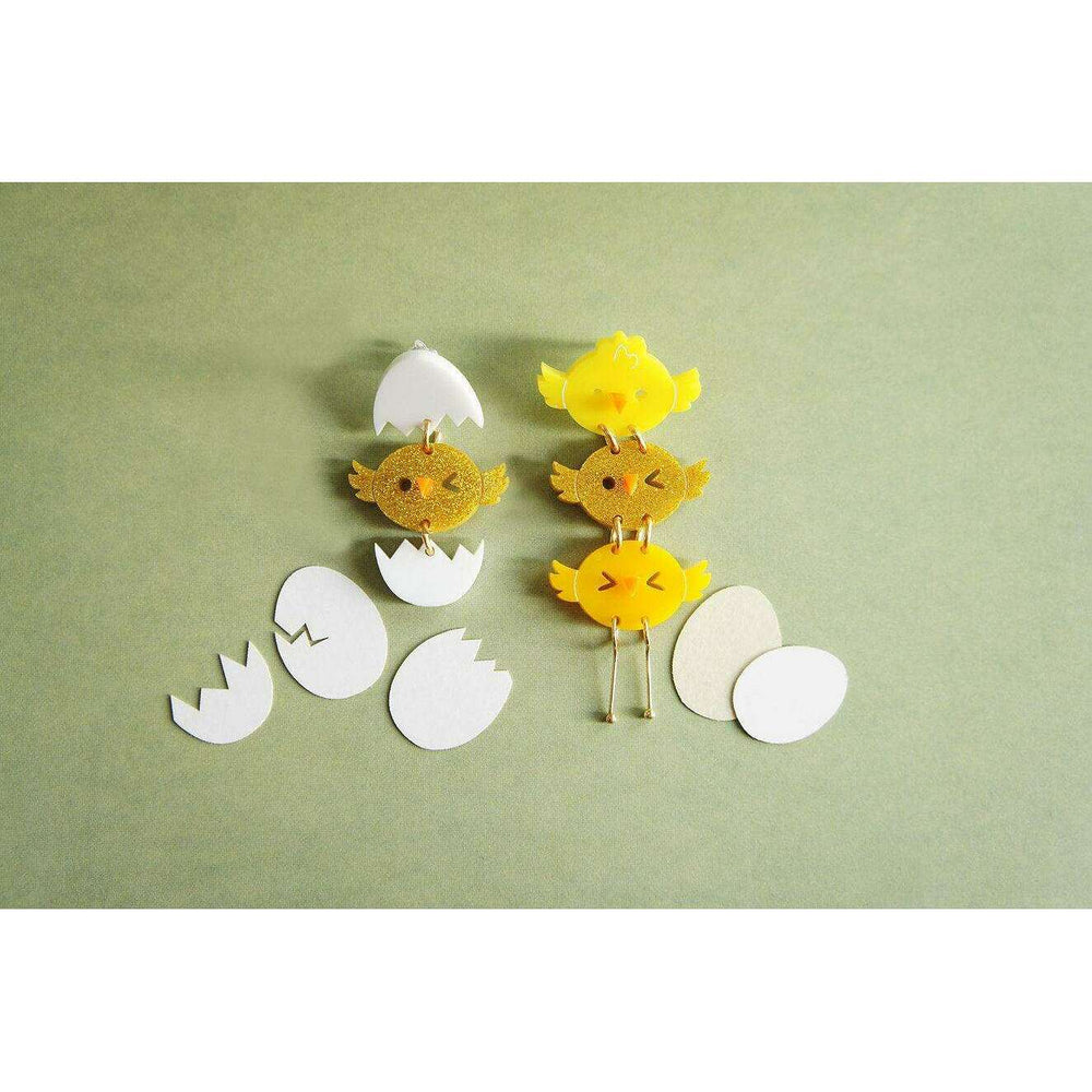 Asymmetrical Chick Earrings by Laliblue - Quirks!