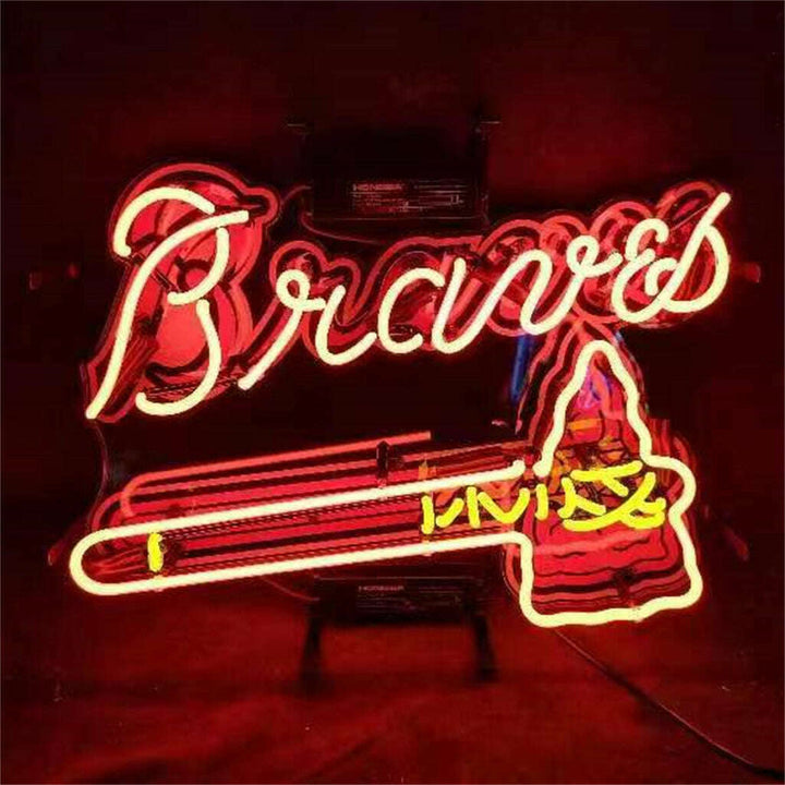 Atlanta Braves Baseball Logo Neon Signs Light