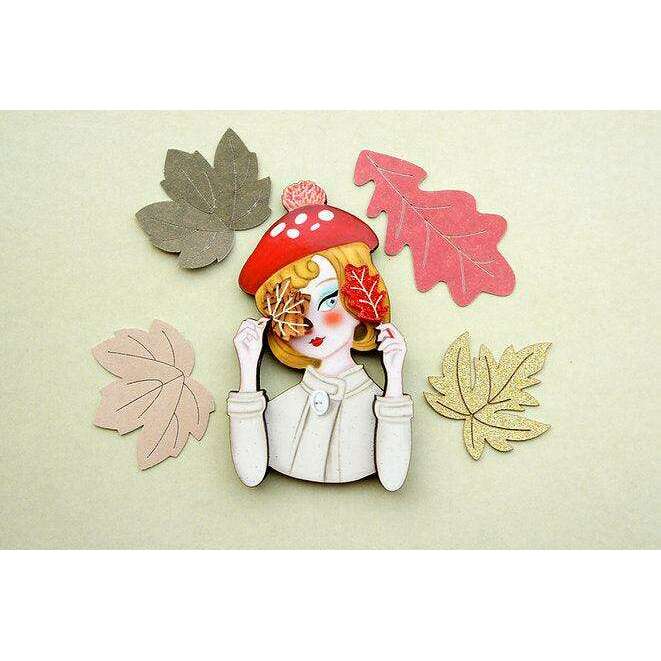 Autumn girl brooch by LaliBlue - Quirks!