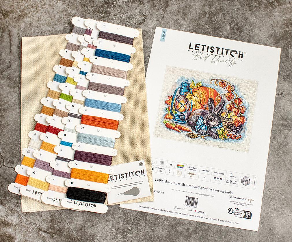 Autumn with a rabbit L8998 Counted Cross Stitch Kit