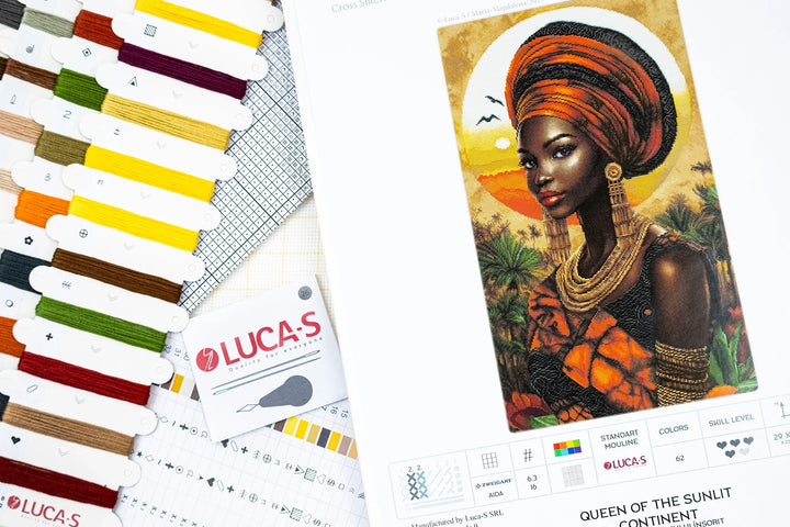 Queen of the Sunlit Continent¬† Counted Cross-Stitch Kit by Luca-S B720L