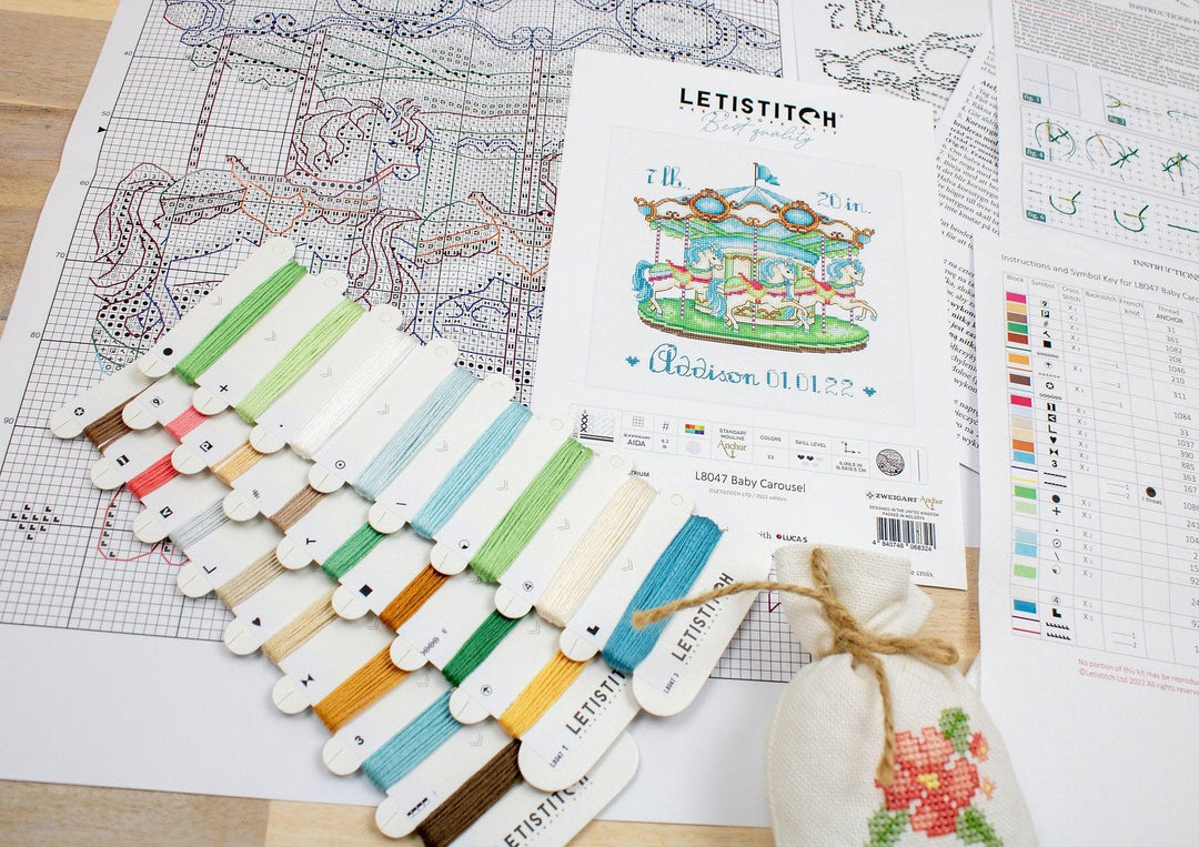 Baby Carousel L8047 Counted Cross Stitch Kit