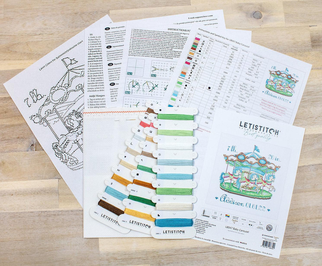 Baby Carousel L8047 Counted Cross Stitch Kit