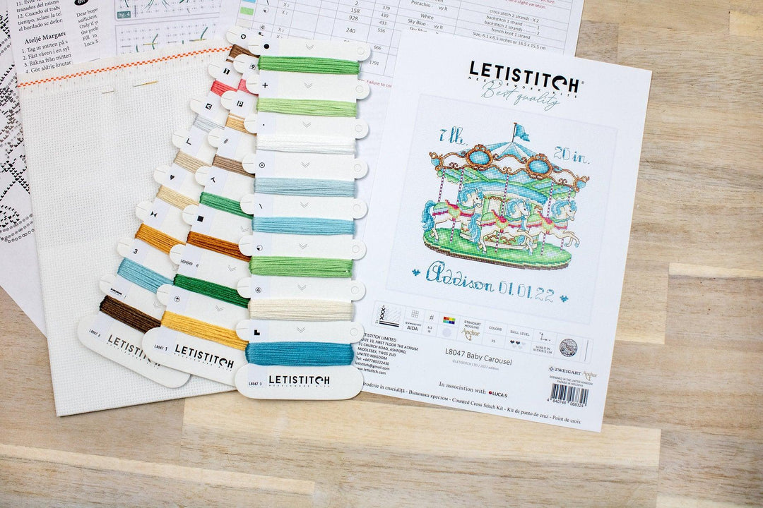 Baby Carousel L8047 Counted Cross Stitch Kit