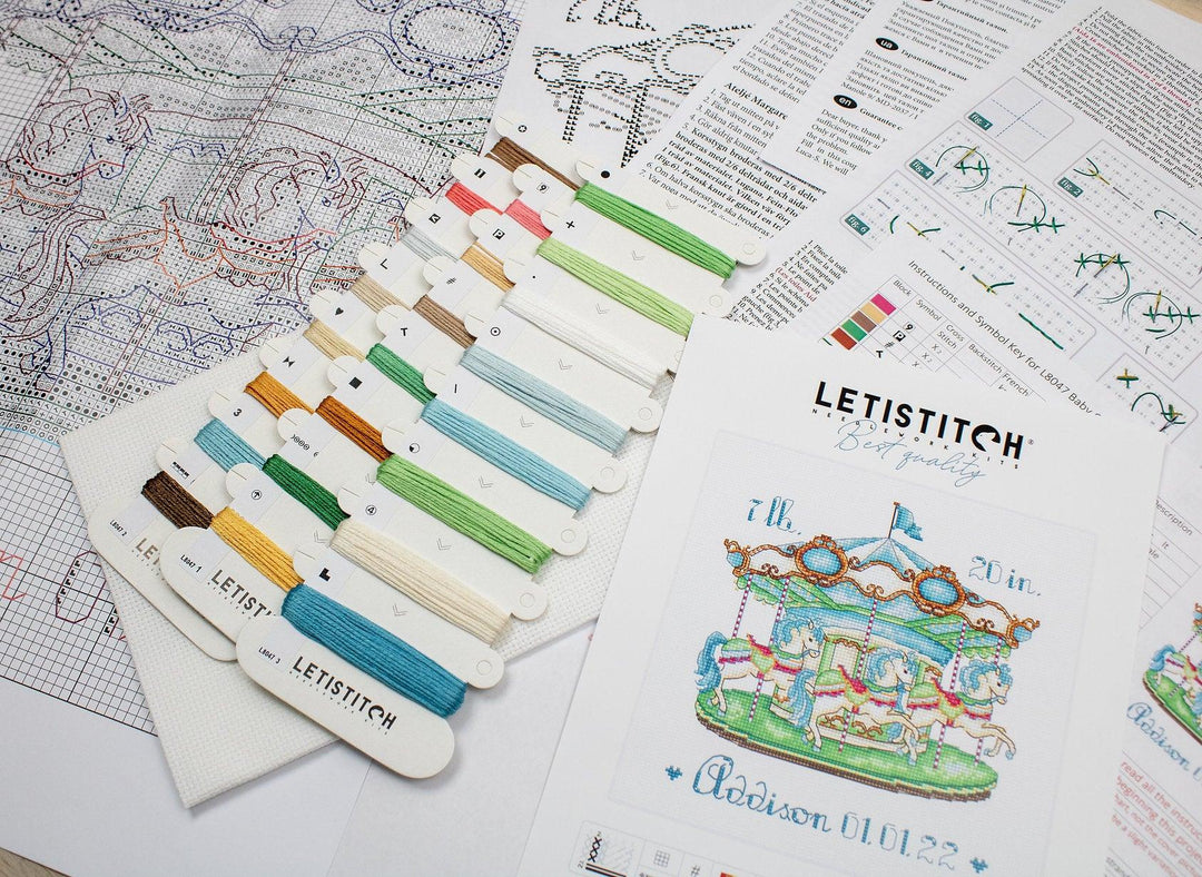 Baby Carousel L8047 Counted Cross Stitch Kit