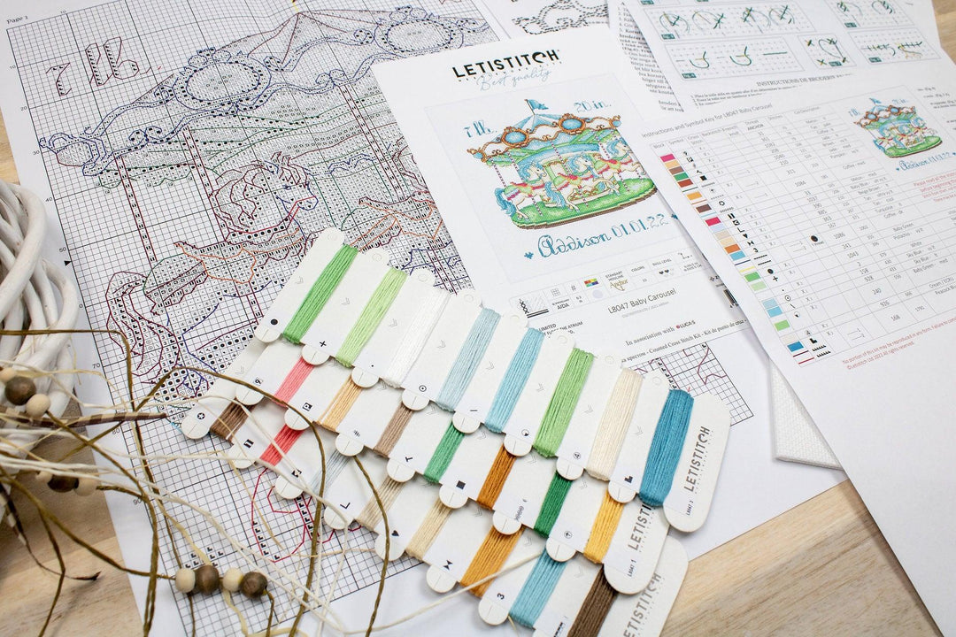 Baby Carousel L8047 Counted Cross Stitch Kit