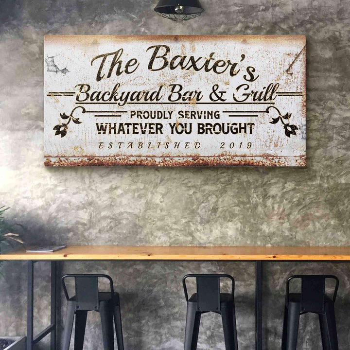 Backyard Bar & Grill Sign II