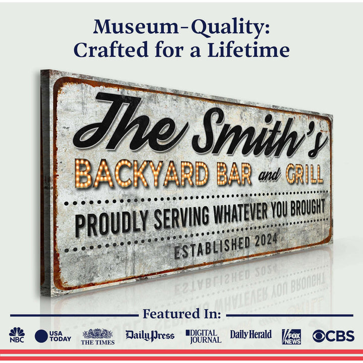 Backyard Bar & Grill Sign XX