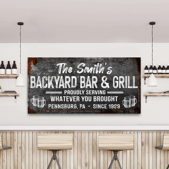 Backyard Bar & Grill Sign XXIII