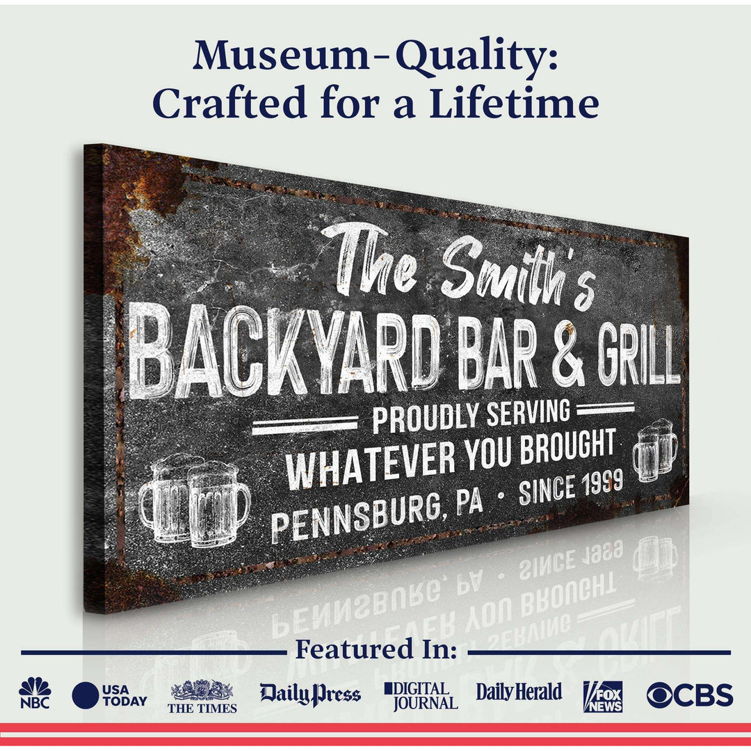 Backyard Bar & Grill Sign XXIII