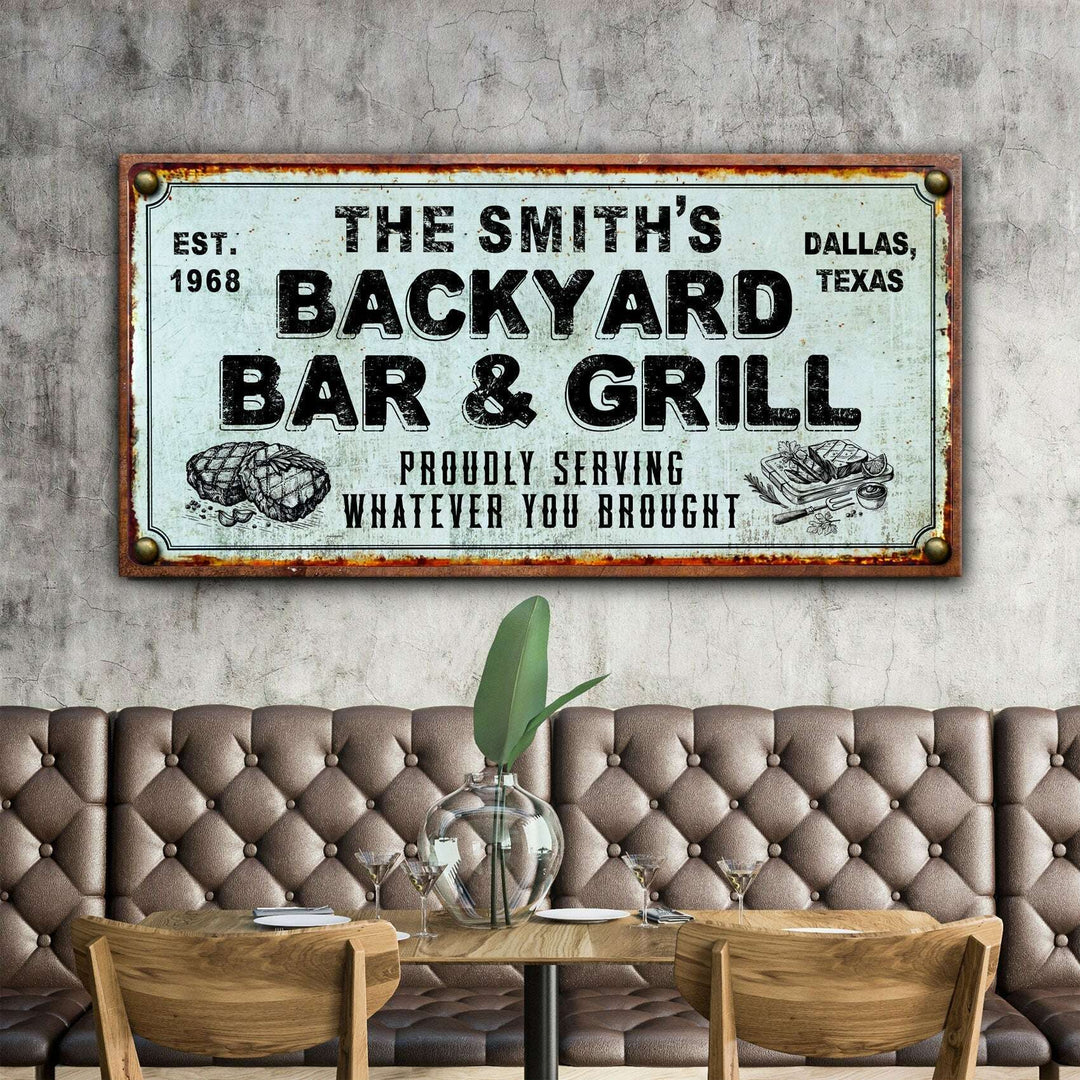 Backyard Bar & Grill Sign XXIV