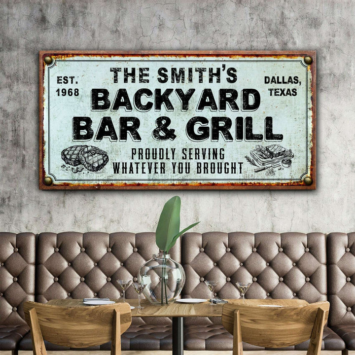 Backyard Bar & Grill Sign XXIV