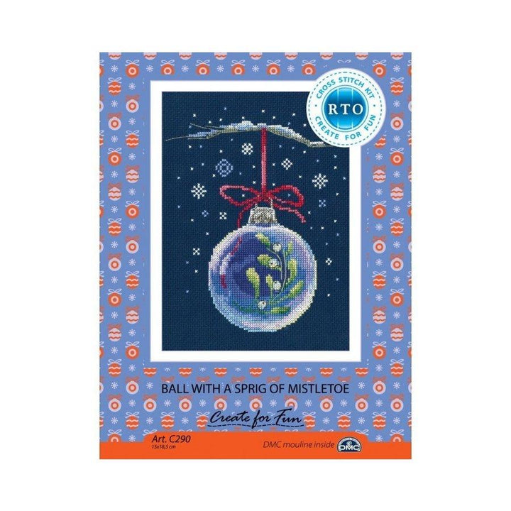 Ball with a sprig of mistletoe C290 Counted Cross Stitch Kit
