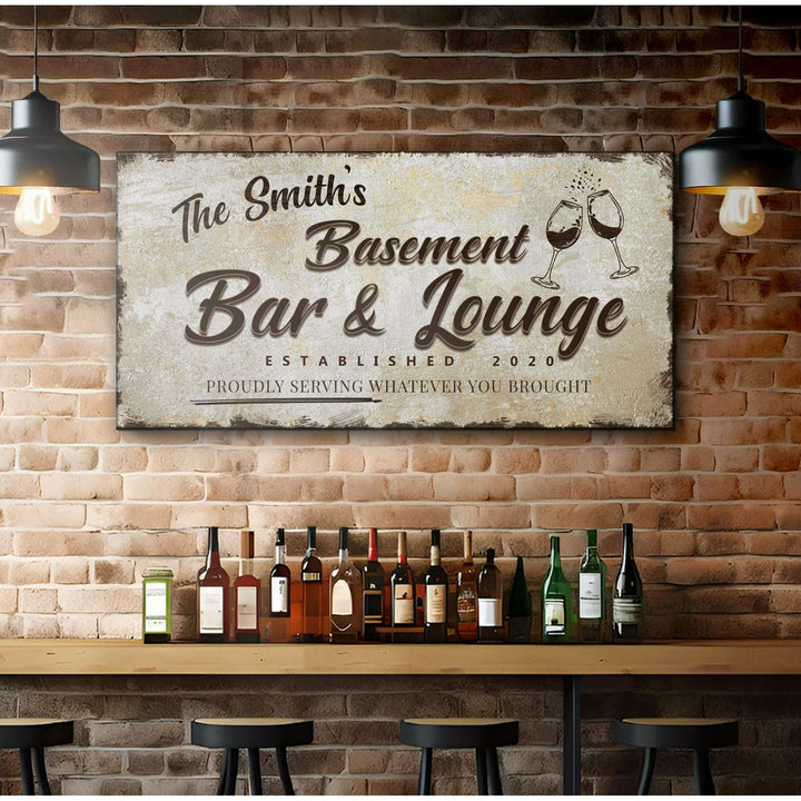 Basement Bar And Lounge Sign II