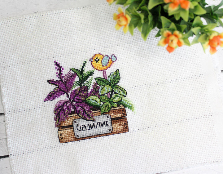 Basil SM-636 Counted Cross Stitch Kit