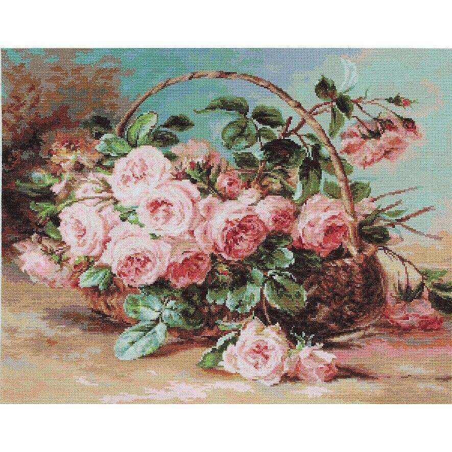 Basket of Roses B547L Counted Cross-Stitch Kit