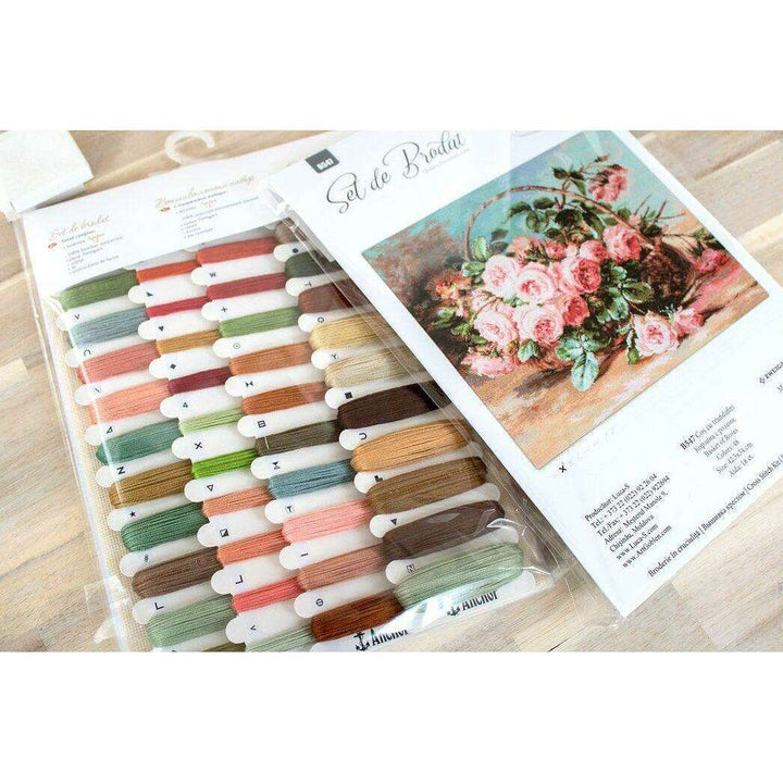Basket of Roses B547L Counted Cross-Stitch Kit