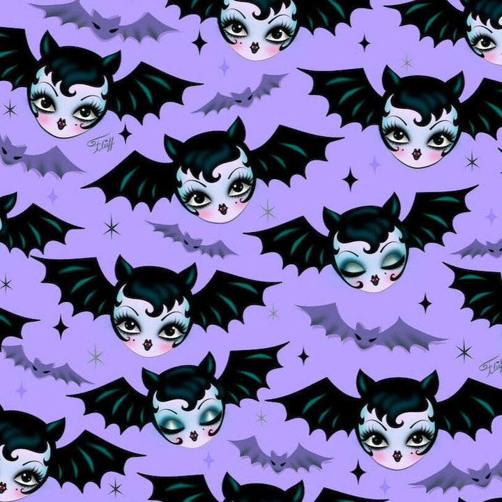 "Battylicious" Leggings by Miss Fluff x Lipstick & Chrome PURPLE – view 2