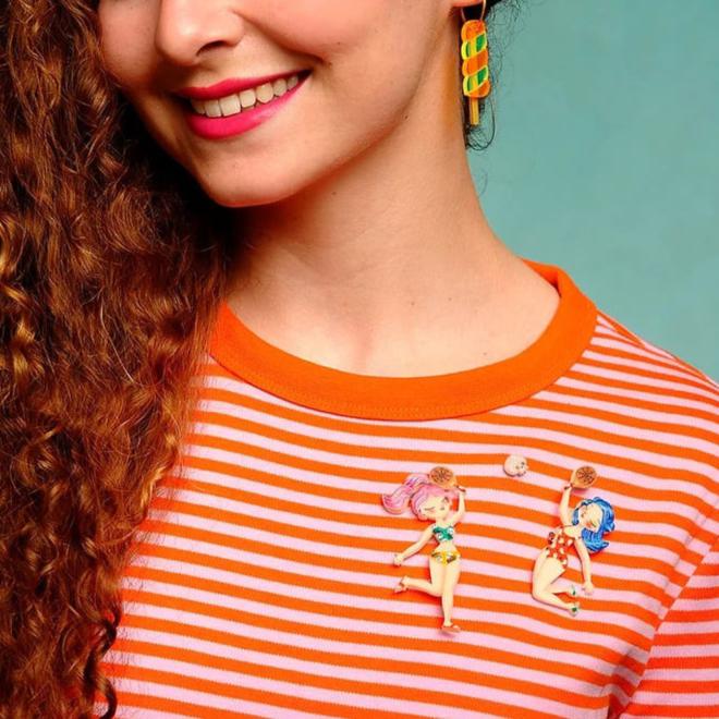 Beach Shovels Brooch by LaliBlue