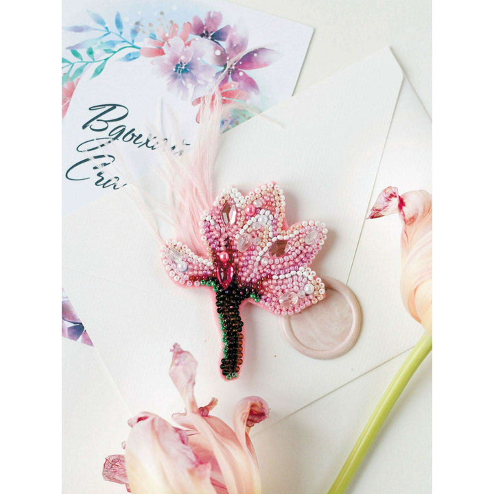 Bead Embroidery Decoration Kit Delicate magnolia AD-204