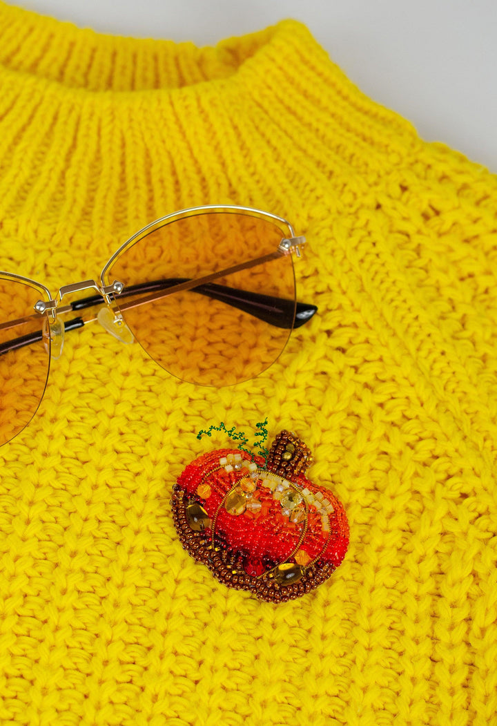 Bead Embroidery Decoration Kit  - Golden pumpkin AD-234