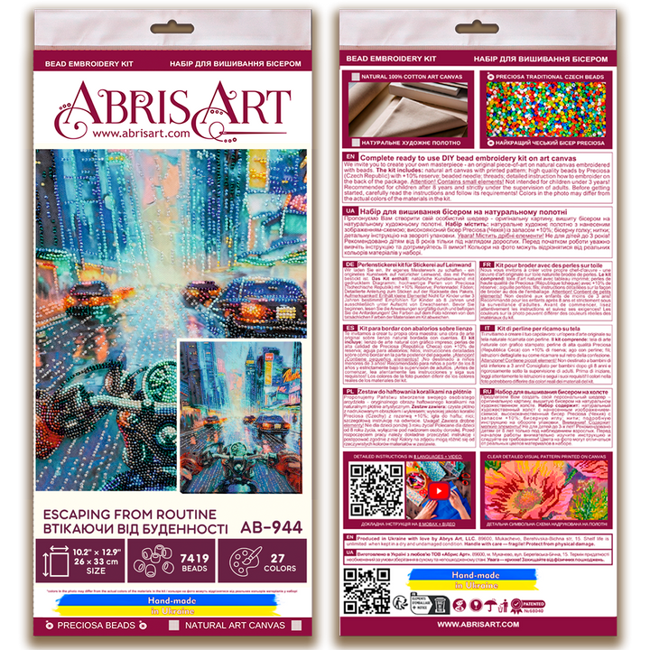 Bead Embroidery Kit - Escaping from routine AB-944