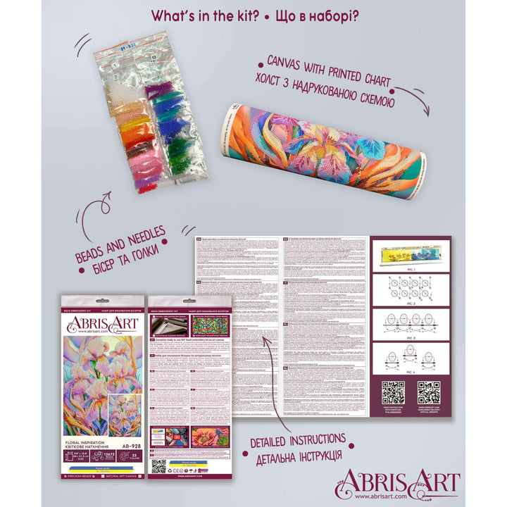 Bead Embroidery Kit - Floral inspiration AB-928