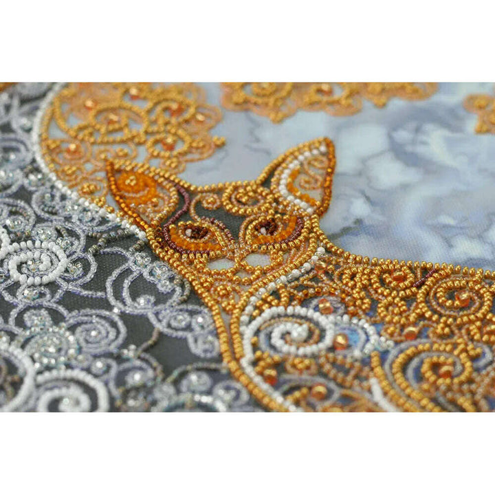 Bead Embroidery Kit - Moon cat AB-709
