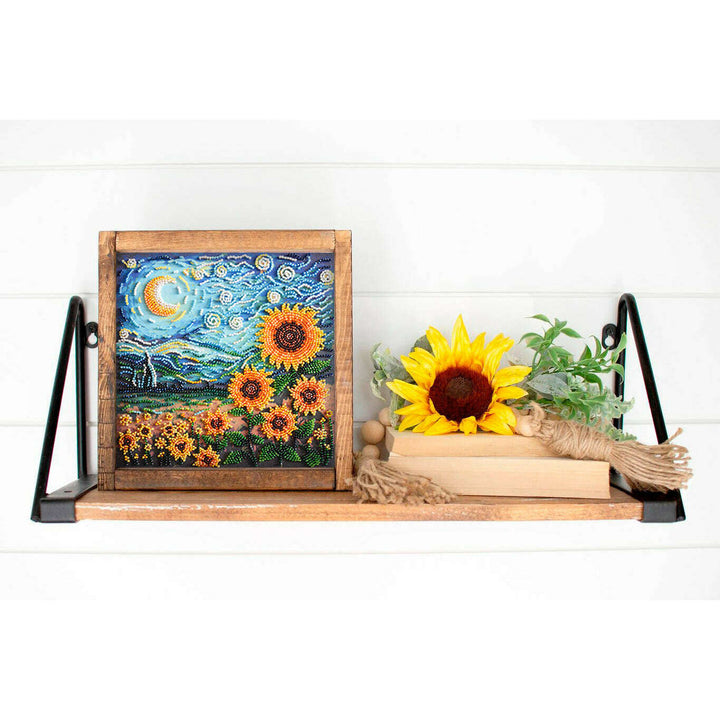 Bead embroidery kit - Sunflowers in night's embrace AMB-111