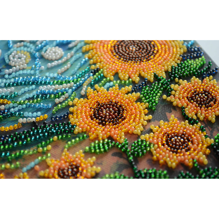 Bead embroidery kit - Sunflowers in night's embrace AMB-111