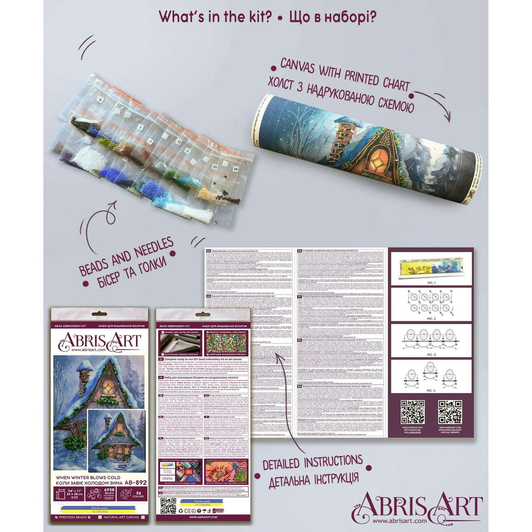 Bead Embroidery Kit - When winter blows cold