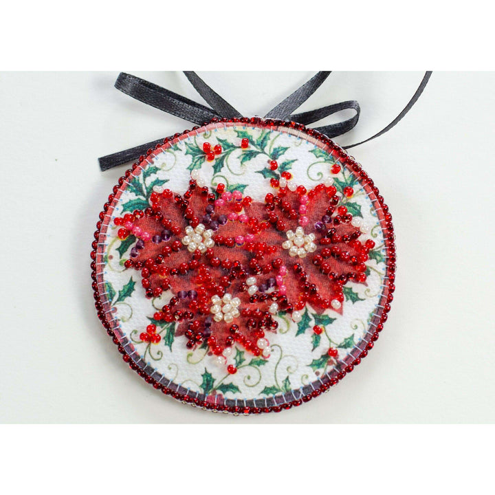 Bead Embroidery Kit Decoration - Red cardinal ABT-035