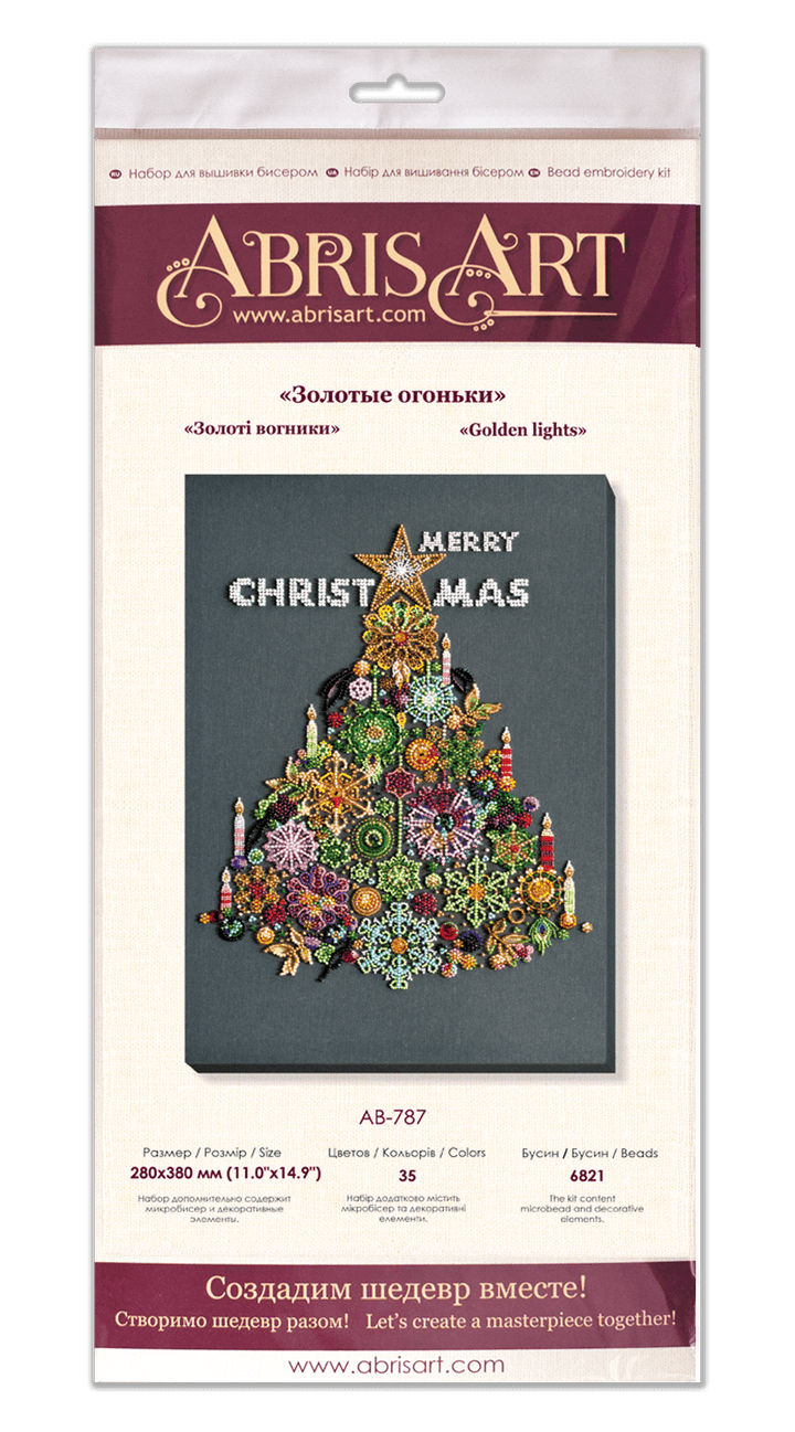 Bead Embroidery Kit - Golden lights AB-787