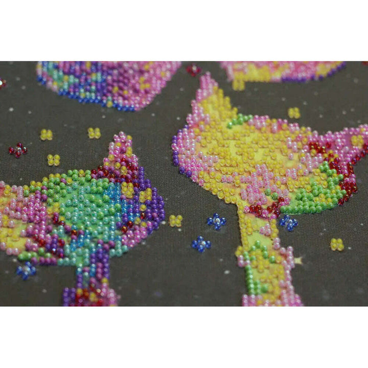 Bead Embroidery Kit Kittens' purrings AB-744