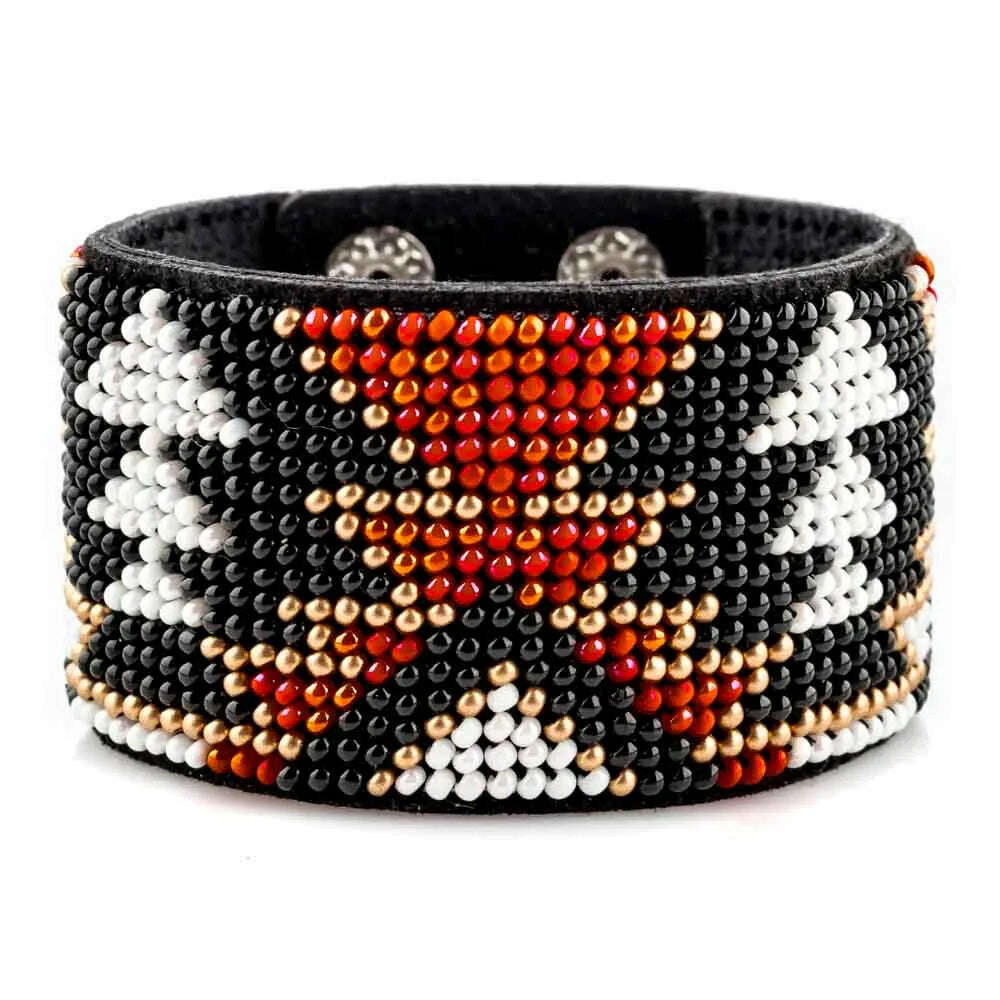 Bead embroidery kit on artificial leather FLBB-099